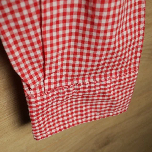 Ralph Lauren Kids Gingham Button Down Shirt Red White Long Sleeve Size XL 18-20 - Picture 5 of 5